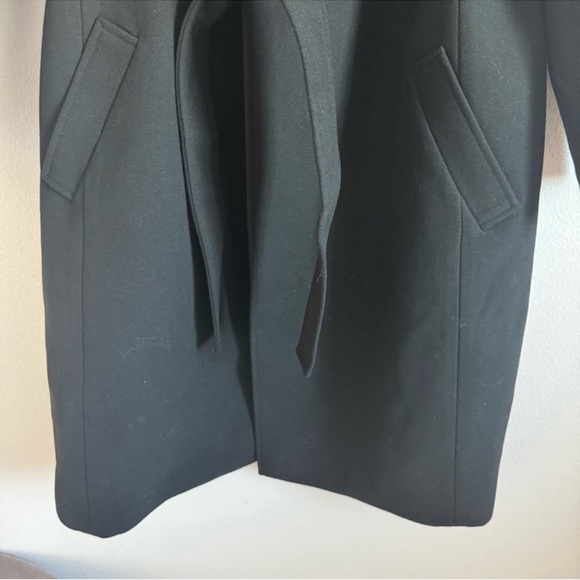 J. Crew Factory Belted Wool-Blend Coat in Black Size: 4P, NWT - Picture 7 of 11